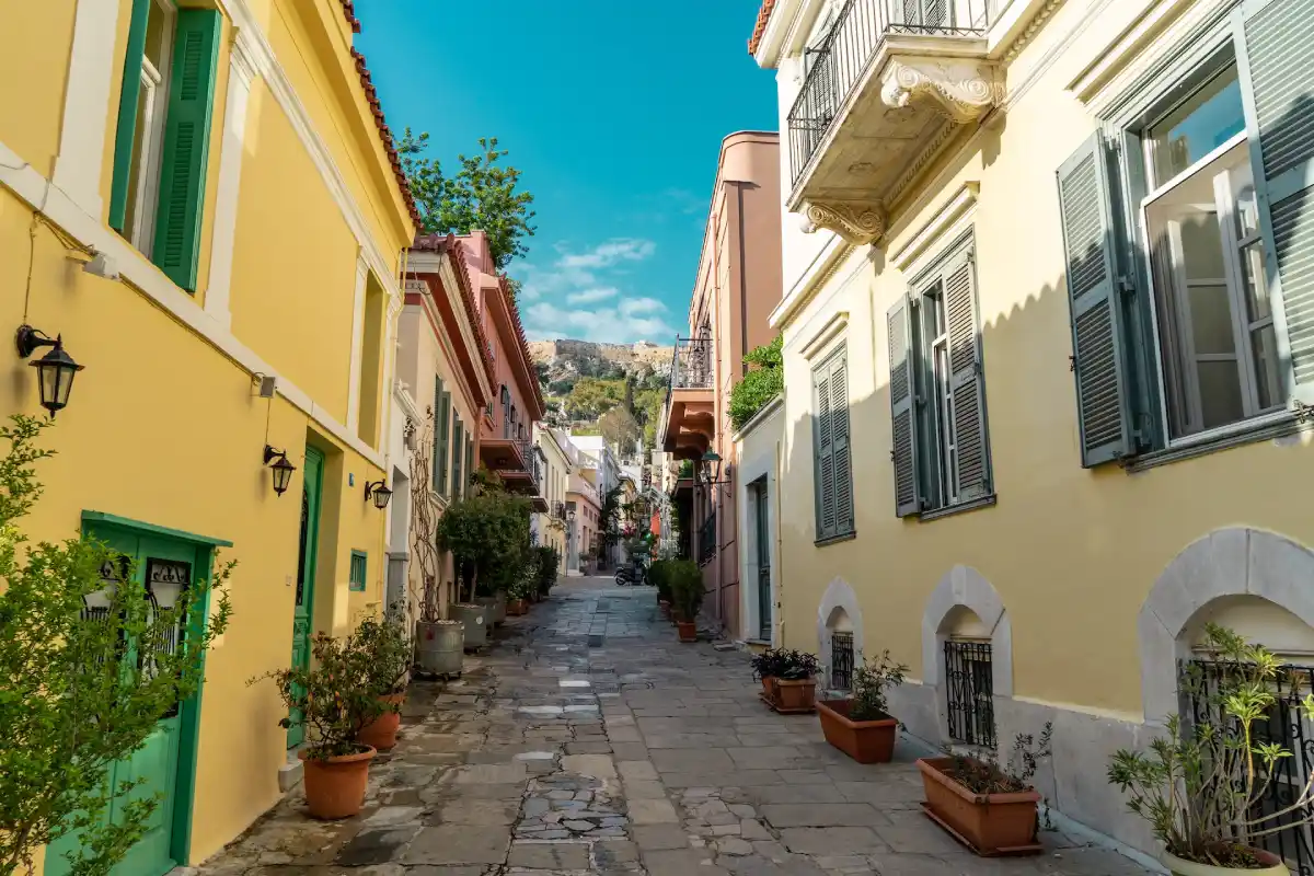 Street in plaka Greece