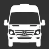 Mercedes Sprinter minibus vehicle (front view)